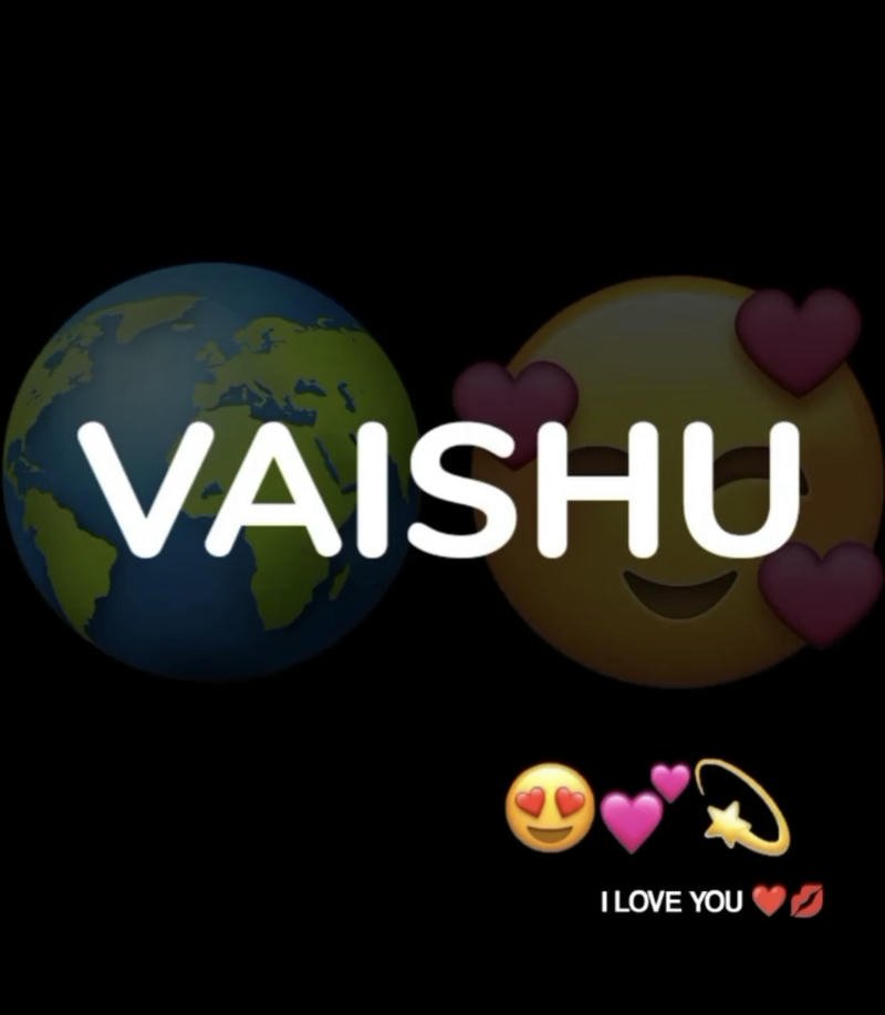 Colorful Vaishu name dp vibrant visual style