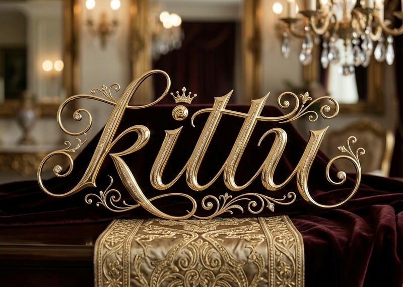 Cool Kittu name dp with dark aesthetic mood