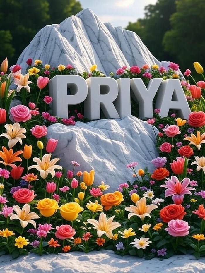 Display photo idea matching priya name dp style