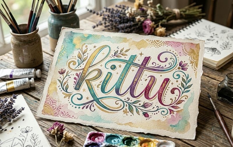 Elegant Kittu name dp for classy online identity