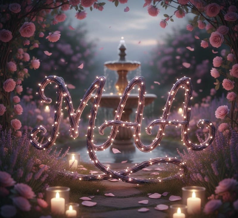 Elegant Maa name dp with peaceful feeling