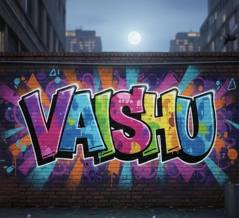 Elegant typography Vaishu name dp classy vibe