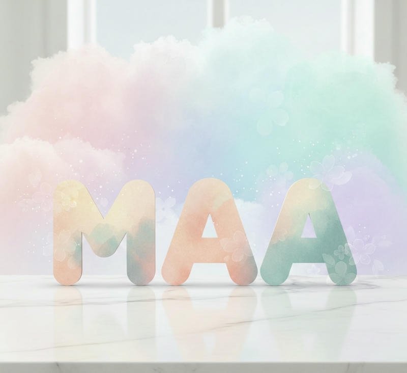 Graceful Maa name dp with soft background theme