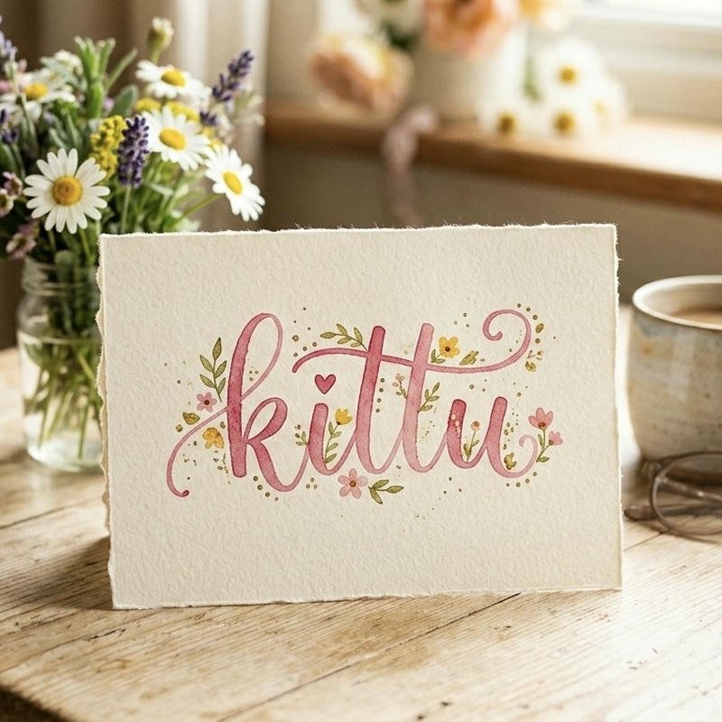 Kittu name dp design for modern profiles