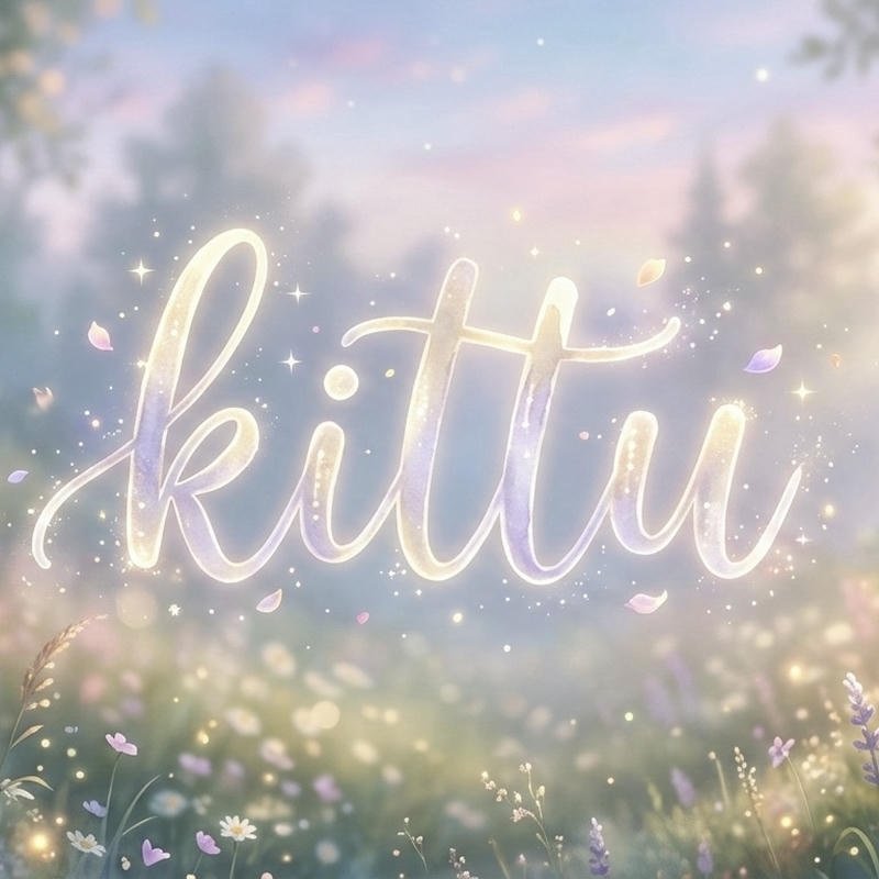 Kittu name dp with cute stylish aesthetic vibe