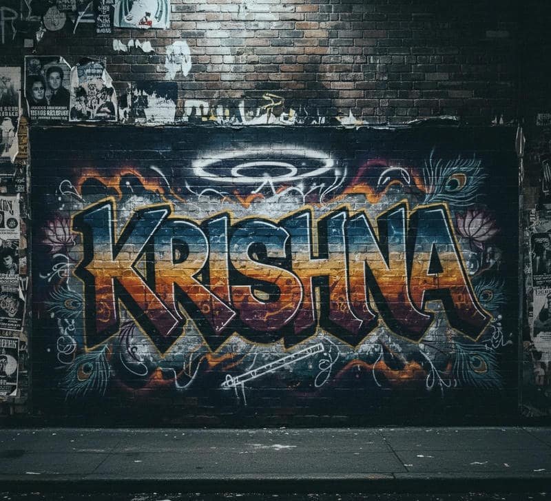 Lovely Krishna name dp soft devotional mood