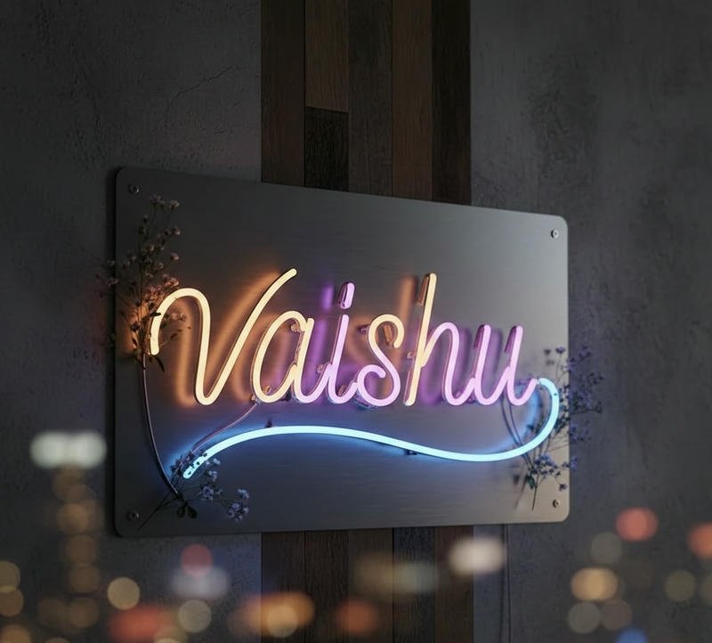 Lovely pastel Vaishu name dp profile style