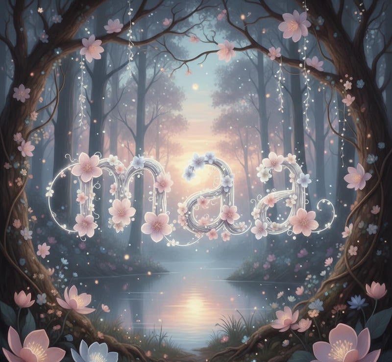 Minimal Maa name dp clean soft aesthetic look