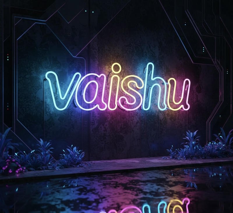 Minimal modern Vaishu name dp profile concept