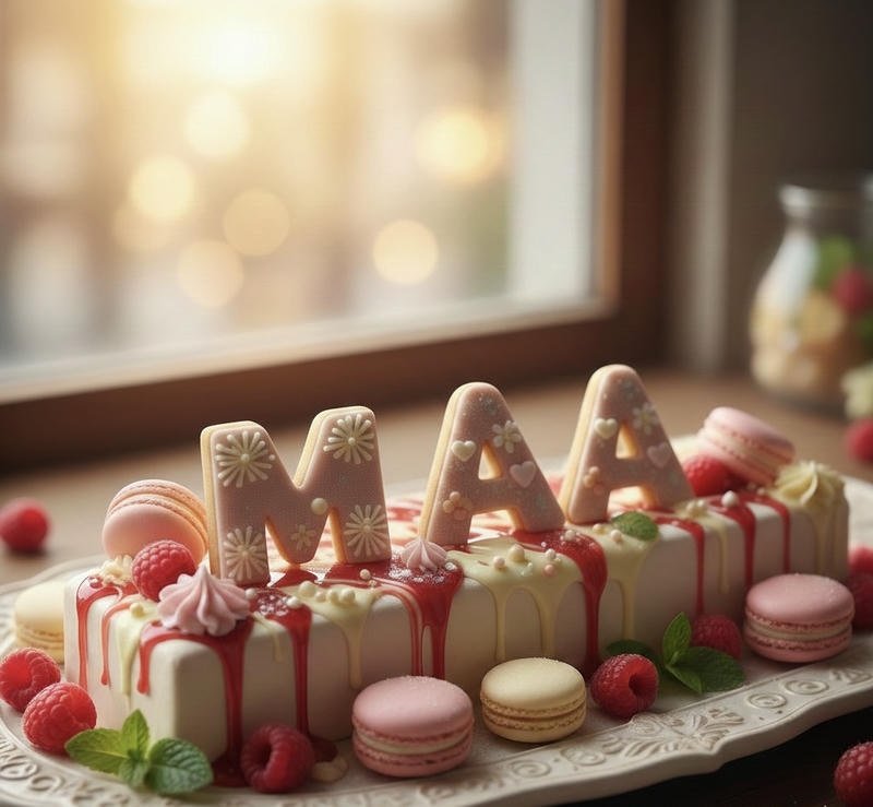 Modern Maa name dp with elegant typography