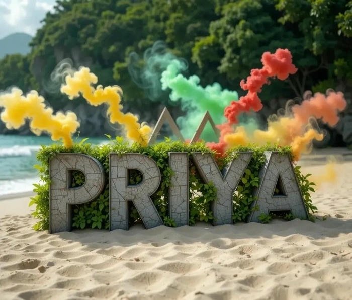 Modern aesthetic defines priya name dp clearly