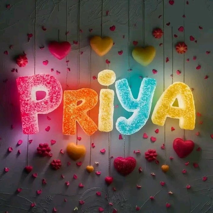 Natural look reflected through priya name dp