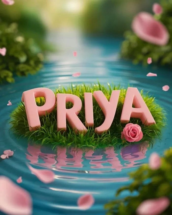 Priya name dp soft aesthetic with neutral tones