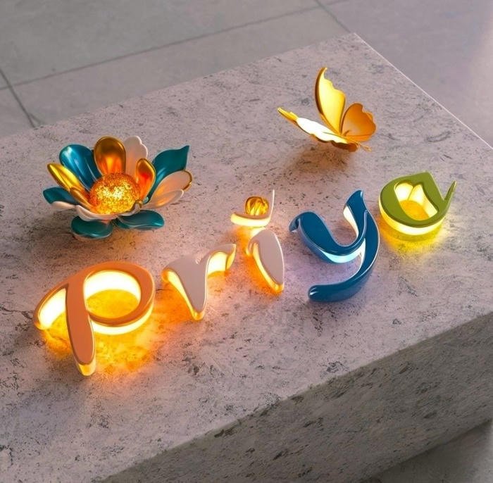 Profile picture concept based on priya name dp