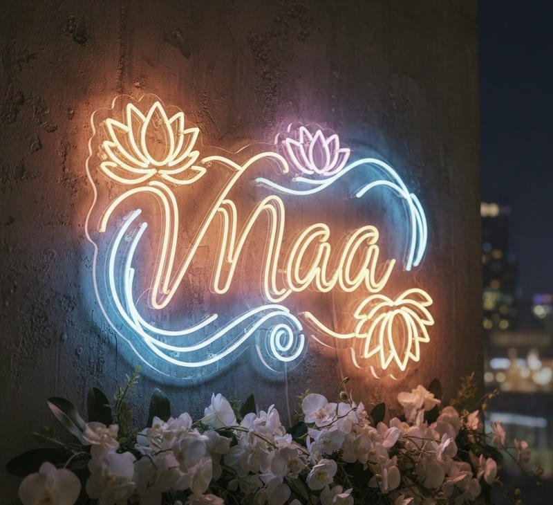 Simple Maa name dp with peaceful mood