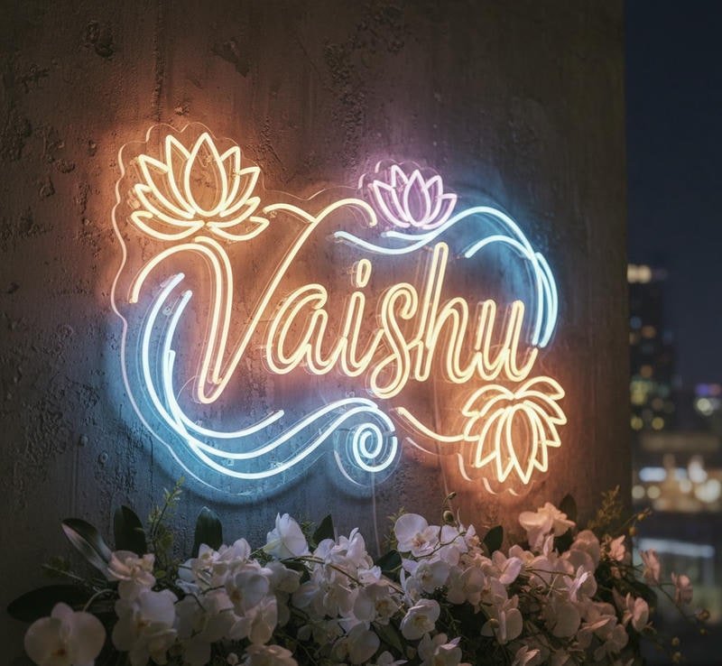 Simple Vaishu name dp calm aesthetic mood