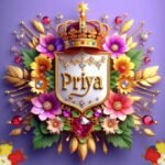 Simple and clean priya name dp design