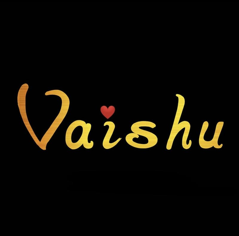 Soft glow Vaishu name dp aesthetic concept