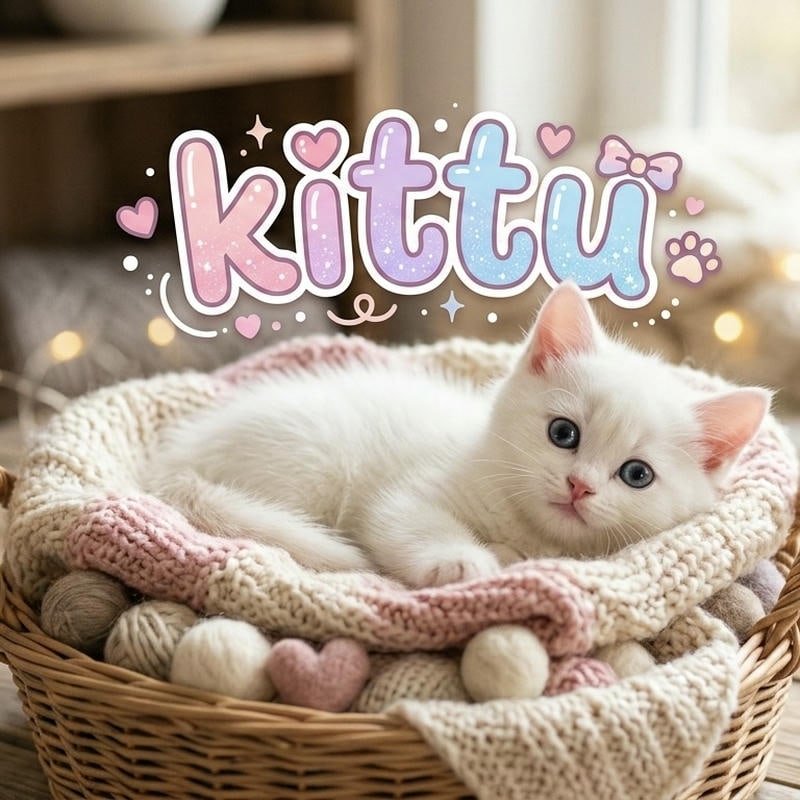 Stylish Kittu name dp with modern typography