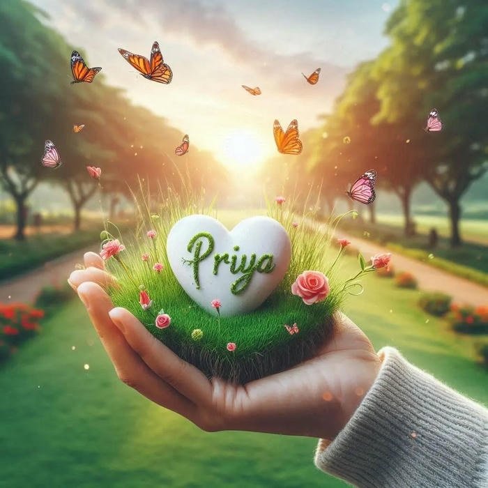 Subtle elegance shown in priya name dp