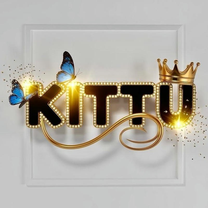 Sweet Kittu name dp with soft color tones
